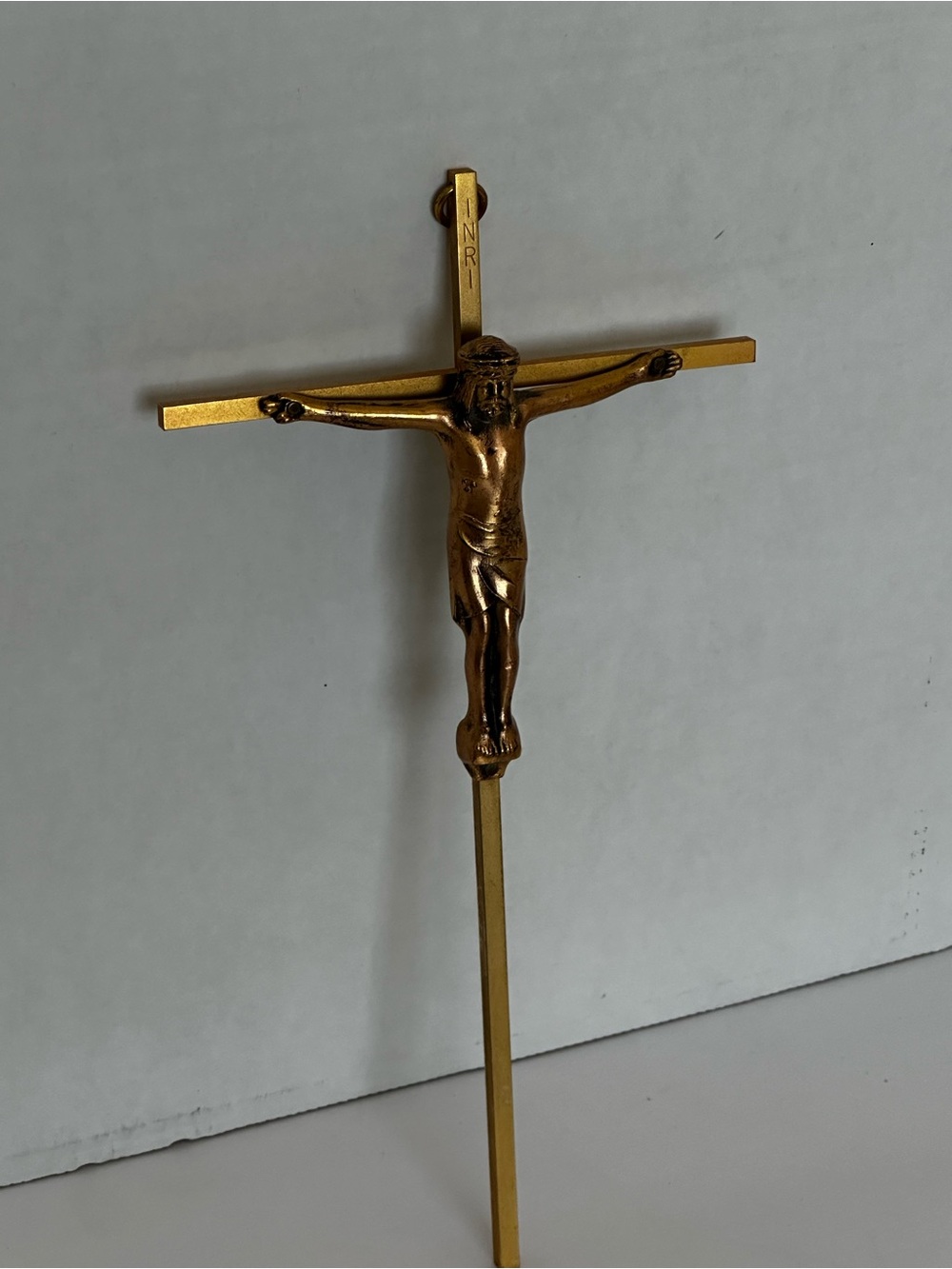 Gold-Tone Crucifix Wall Cross - Religious Home Accent